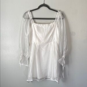 Lulus Sheer long sleeve mini dress